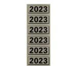 Elba 2023 Spine Label 57x25mm Gray