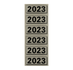 Etiquette dorsale Elba 2023 57x25mm gris