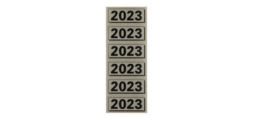Elba 2023 Spine Label 57x25mm Gray