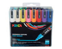 Marqueur peinture Posca PC5M Medium assorti set 16 couleurs