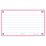 Flashcard Oxford 2.0 75x125mm 80vel 250gr lijn roze