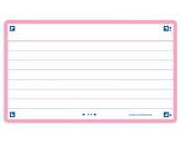 Flashcard Oxford 2.0 75x125mm 80 vel 250gr lijn roze