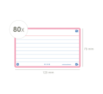 Fiches 'Flash 2.0', 75x125 mm, ligné, bleu