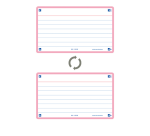 Fiches 'Flash 2.0', 75x125 mm, ligné, bleu