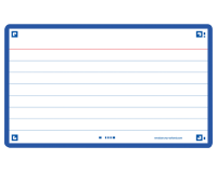 Flashcard Oxford 2.0 75x125mm 80 feuilles 250g ligné bleu