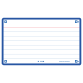 Flashcard Oxford 2.0 75x125mm 80 vel 250gr lijn blauw