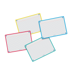 Flashcard Oxford 2.0 75x125mm 80 Blätter 250g liniert sortiert