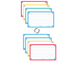 Flashcard Oxford 2.0 75x125mm 80 Blätter 250g liniert sortiert
