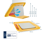 Leitz Ergo Cosy Adjustable Recycled Yellow Laptop Stand