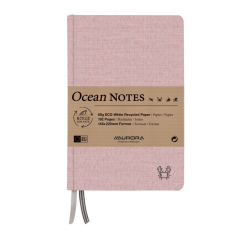 Notitieboek Aurora Ocean A5 192blz lijn 80gr linnenstructuur kaft rood