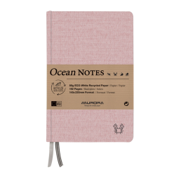 Carnet de notes Aurora Ocean A5 192 pages ligné 80g structure lin rouge