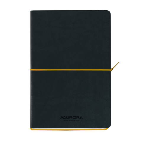 Notitieboek Aurora Tesoro A5 192blz lijn 80gr geel