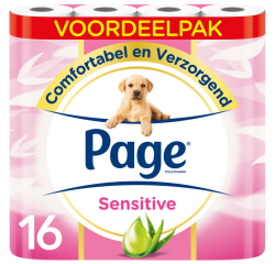 Papier toilette Page Sensitive Aloe Vera 3 épaisseurs blanc 140 feuilles