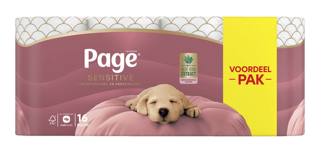 Toilettenpapier Page Sensitive Aloe Vera 3-lagig weiß 140 Blatt