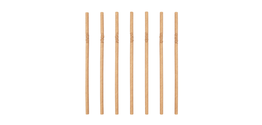IEZZY Flexible Straw Paper 6x240mm 100% Fair 200 pieces brown