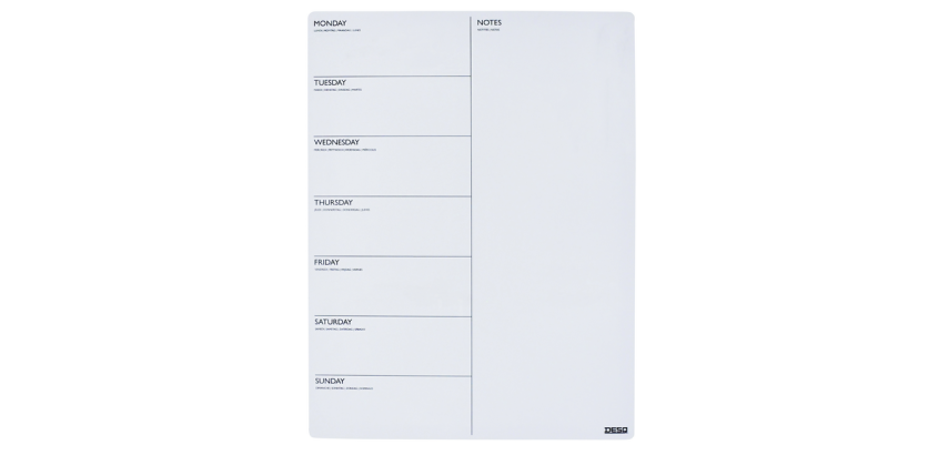 Magnetic Weekly Planner Desq 40x30cm
