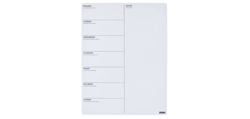 Planning hebdomadaire magnétique Desq 40x30cm