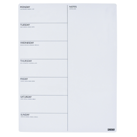 Magnetische planner Desq week 40x30cm magnetisch