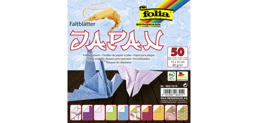 Folia Japan folding paper 50 assorted sheets