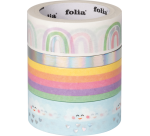 Ruban Washi Folia Hotfoil arc-en-ciel