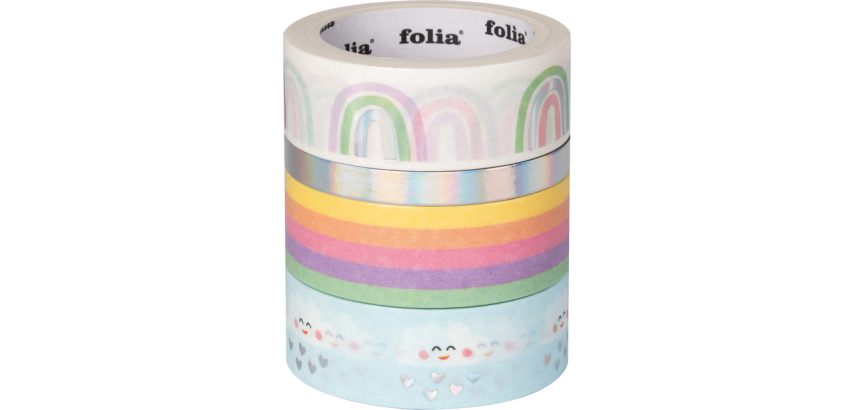 Rainbow Hotfoil Washi Tape Folia