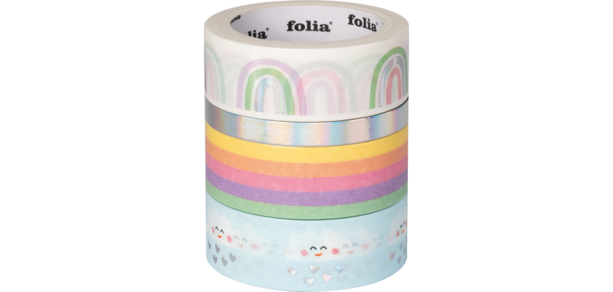 Ruban Washi Folia Hotfoil arc-en-ciel