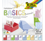 Papier à plier Folia Basics 50 feuilles assorti