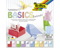 Papier à plier Folia Basics 50 feuilles assorti