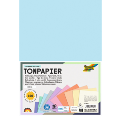 Knutselpapier Folia A4 100vel 10 pastelkleuren
