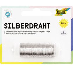 Fil d'argent Folia 0,3mmx80m argenté