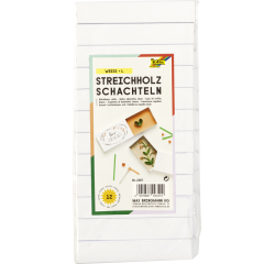 Boîte d'allumettes Folia 110x60x20mm blanc 12 pièces