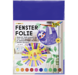 Film vitrail Folia 23x33cm set 10 couleurs