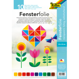 Film vitrail Folia 23x33cm set 10 couleurs