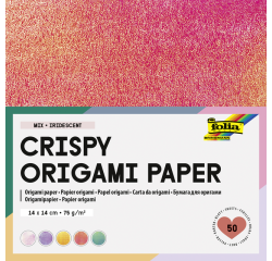 Folia Iridescent Double-Sided Folding Paper 75g 14x14cm 50 Assorted Sheets