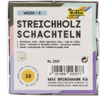 Boîte d'allumettes Folia 53x36x10mm blanc 10 pièces