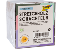 Boîte d'allumettes Folia 53x36x10mm blanc 10 pièces