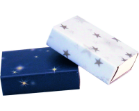 Luciferdoosjes Folia klein 53x37x11mm 10 stuks wit