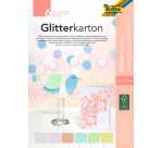 Glitterkarton Folia 174x245mm 6 vel pastel assorti