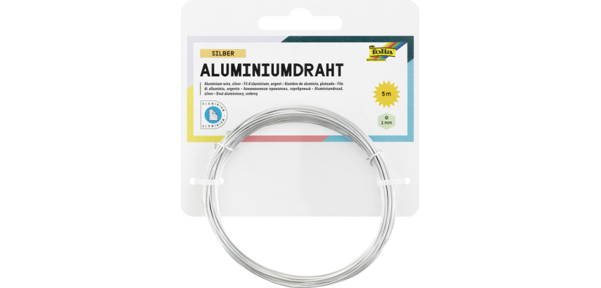 Fil aluminium Folia 1mmx5m argenté