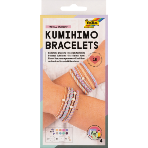 Armbandenset Folia kumihimo inclusief 2 discs 16-delig