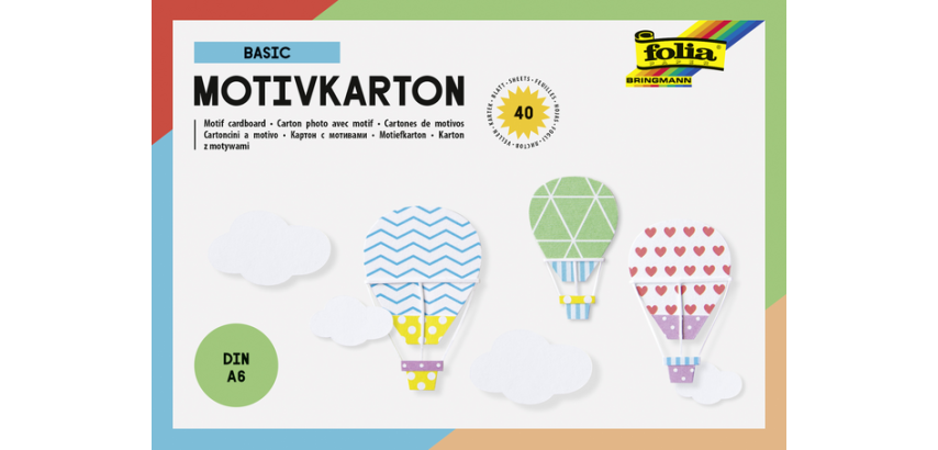 Fotokarton Folia A6 40 Blatt 20 sortierte Designs
