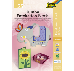 Carton photo Folia 24x34cm 300g 25 feuilles jumbo assorti