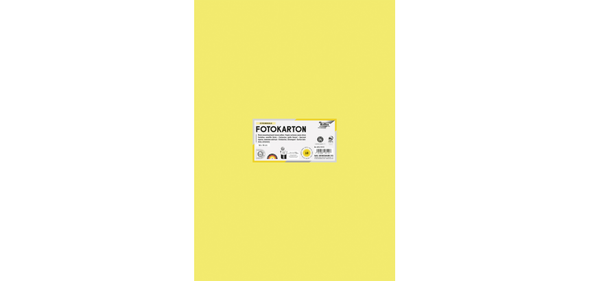 Folia photo cardboard 50x70cm 300g 10 sheets no. 12 lemon yellow