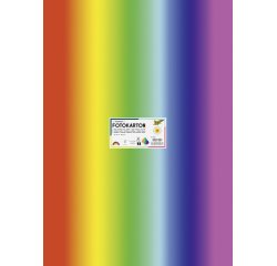 Carton photo Folia 50x70cm 300g 10 feuilles n° 1650 arc-en-ciel