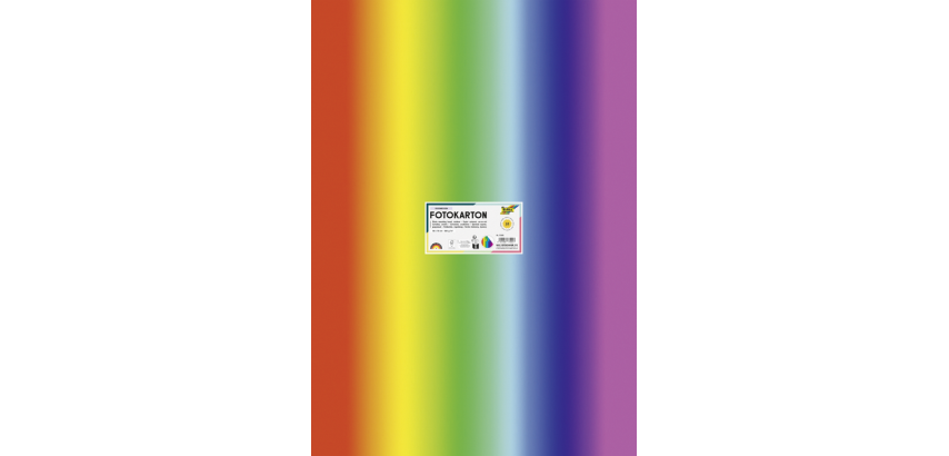 Folia Photo Cardboard 50x70cm 300g 10 sheets No. 1650 Rainbow