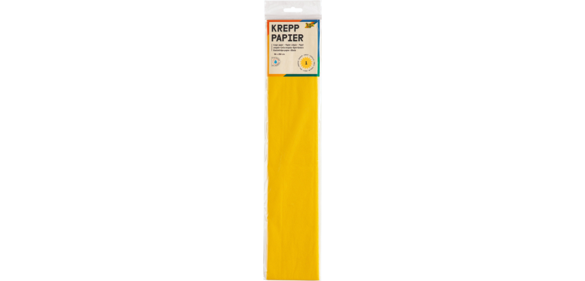 Crepe paper Folia 250x50cm 10 sheets no. 106 yellow