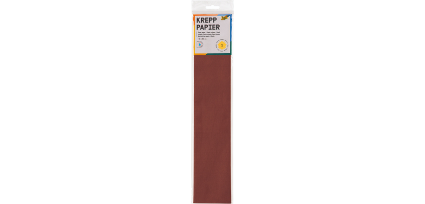 Folia crepe paper 250x50cm 10 sheets no. 161 brown