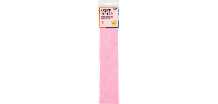 Papier crépon Folia 250x50cm 10 feuilles n° 119 rose
