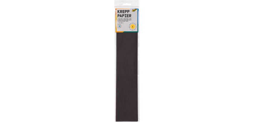 Folia crepe paper 250x50cm 10 sheets no. 199 black
