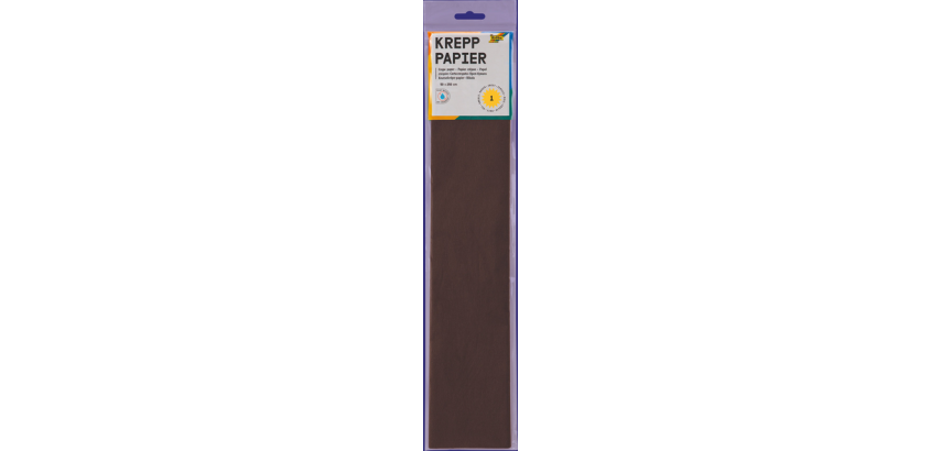 Folia crepe paper 250x50cm 10 sheets no. 115 dark brown